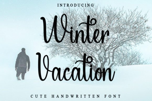 Winter Vacation Font Poster 1