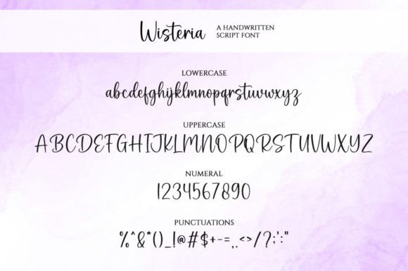 Wisteria Font Poster 6