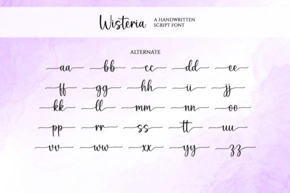 Wisteria Font Poster 7