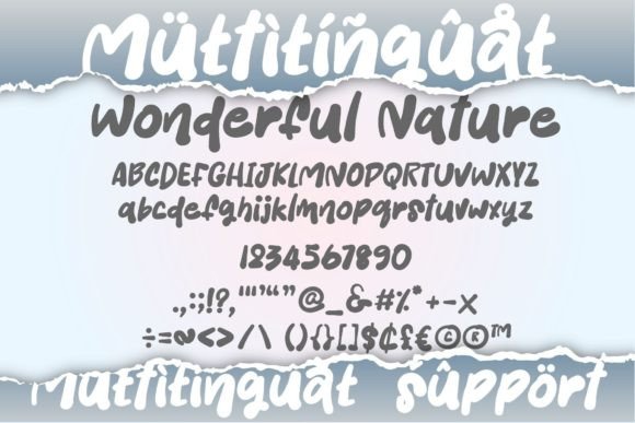 Wonderful Nature Font Poster 8