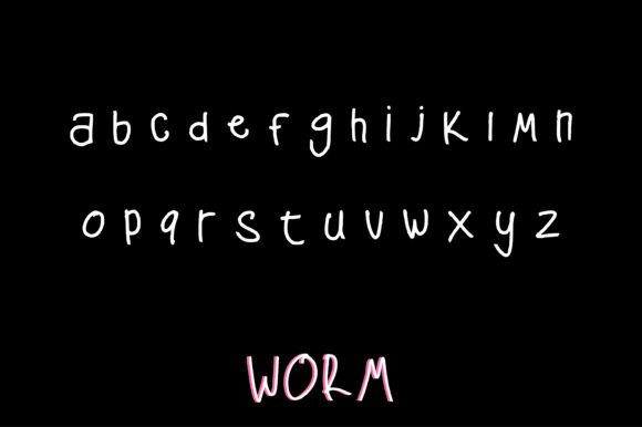 Worm Font Poster 3