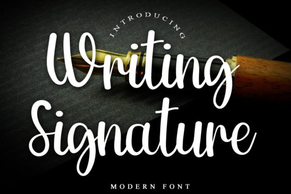 Writing Signature Font Poster 1