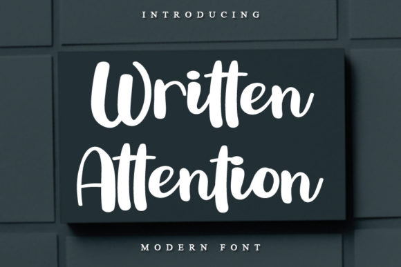 Written Attention Font Poster 2