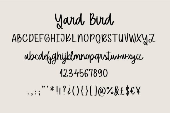 Yard Bird Font Poster 2