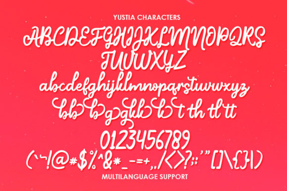 Yustia Script Font Poster 5
