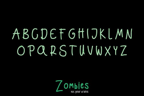 Zombies Font Poster 2