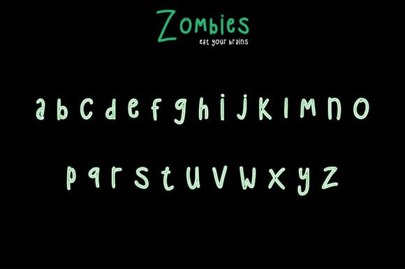 Zombies Font Poster 3