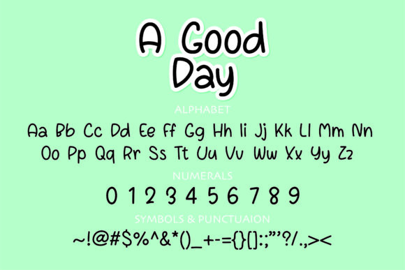 A Good Day Font Poster 2