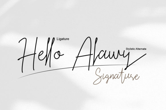 Alawy Signature Font Poster 6