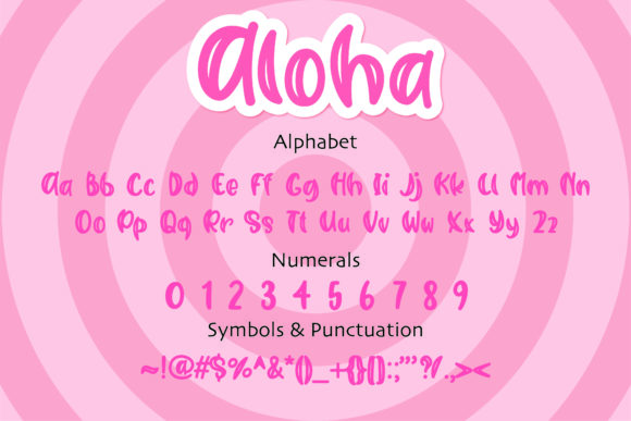 Aloha Font Poster 2