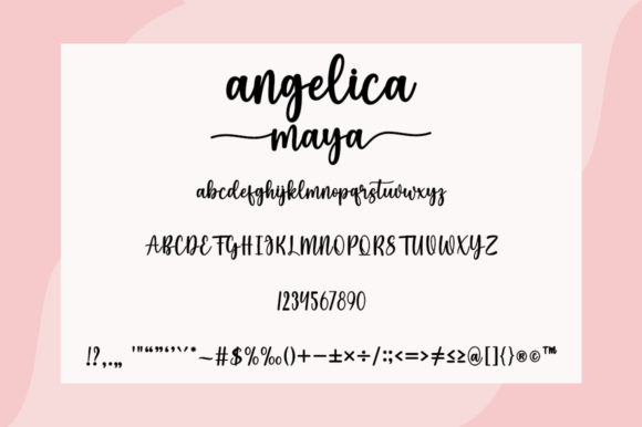 Angelica Maya Font Poster 5