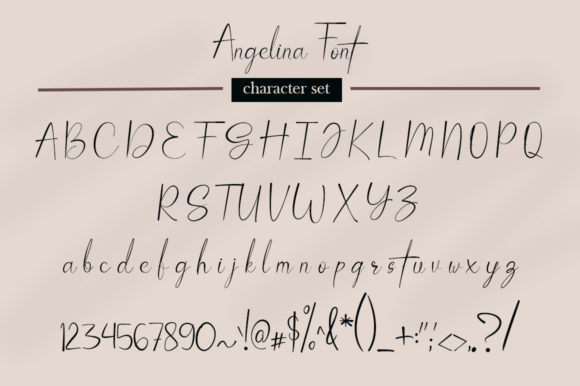 Angelina Font Poster 9