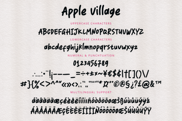 Apple Village Font Poster 15