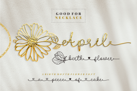 April Birth Flower Font