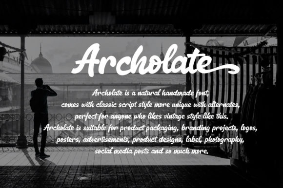 Archolate Script Font Poster 4