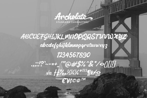 Archolate Script Font Poster 5