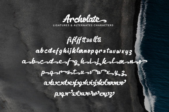 Archolate Script Font Poster 6