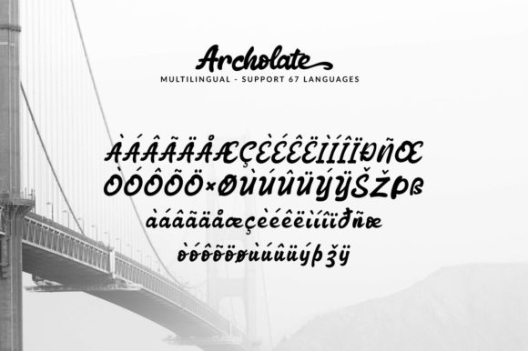 Archolate Script Font Poster 7