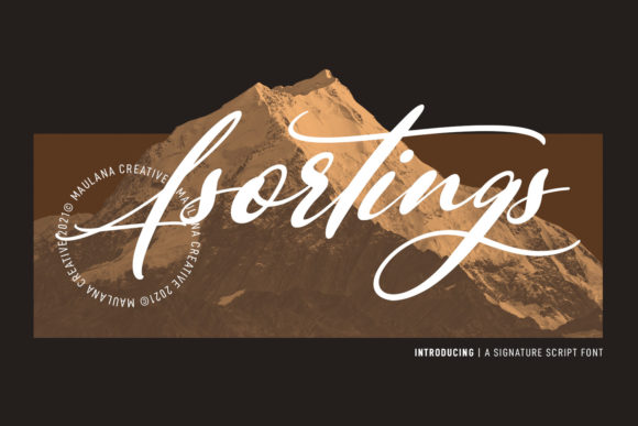 Asortings Script Font Poster 1