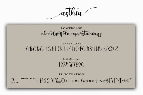 Asthia Font Poster 5