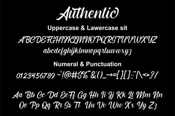 Authentic Font Poster 6