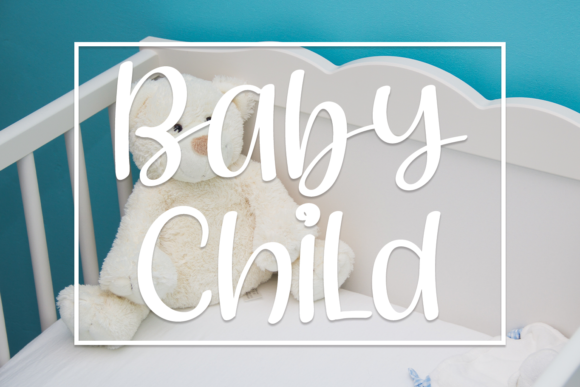 Baby Child Font Poster 1