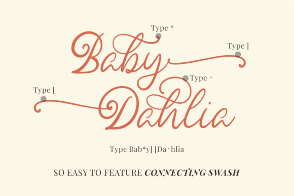 Baby Dahlia Font Poster 2