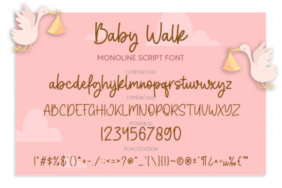 Baby Walk Font Poster 6