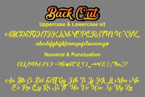 Backout Font Poster 6