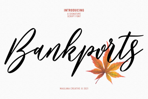 Bankports Signature Font Poster 1