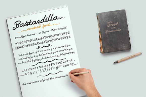 Bastardilla Font Poster 2