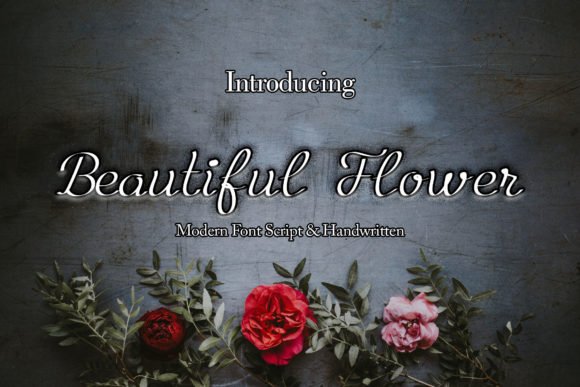 Beautiful Flower Font Poster 1