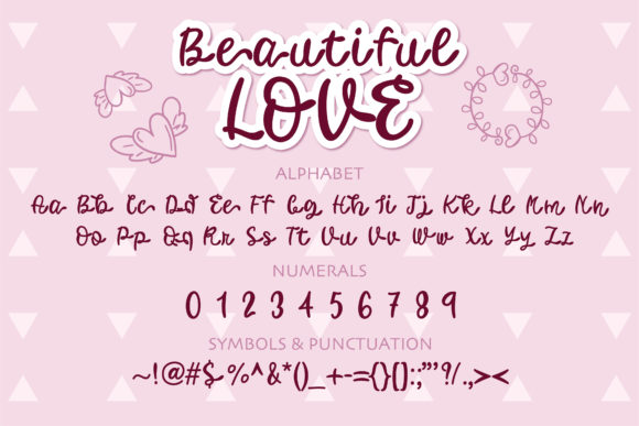 Beautiful Love Font Poster 2