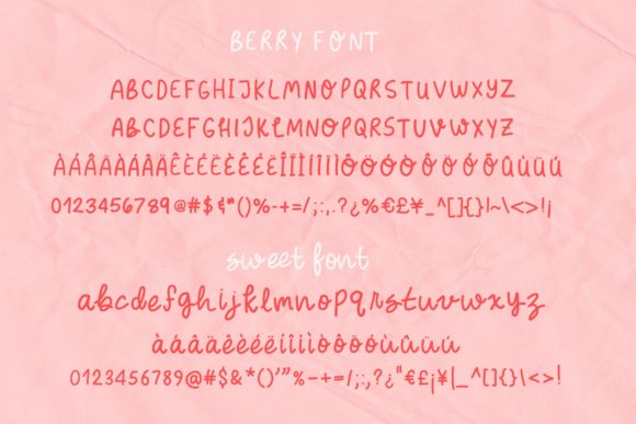 Berry Sweet Font Poster 10