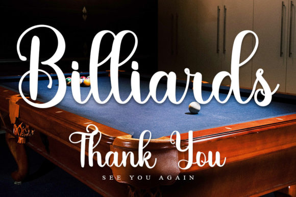 Billiards Font Poster 7