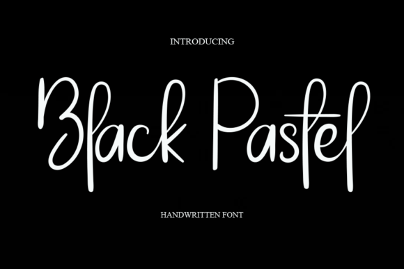 Black Pastel Font Poster 1