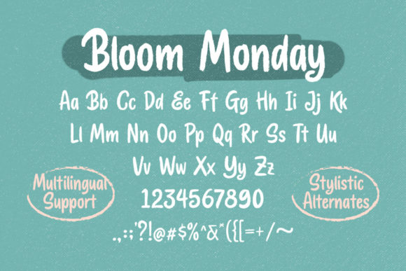 Bloom Monday Font Poster 5