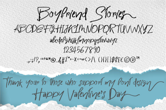 Boyfriend Stories Font Poster 12