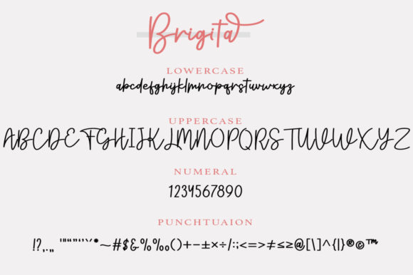 Brigita Font Poster 5