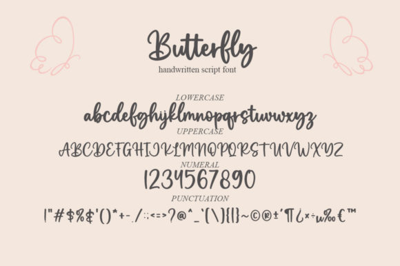 Butterfly Font Poster 5