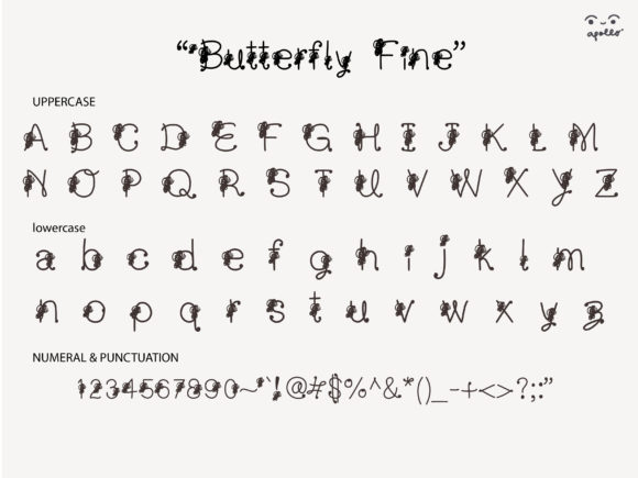 Butterfly Fine Font Poster 2