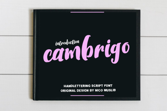 Cambrigo Script Font Poster 2