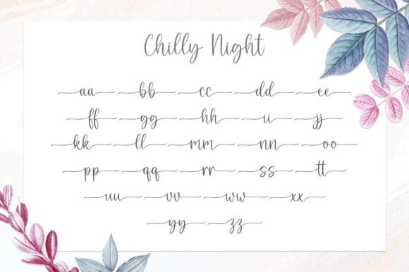 Chilly Night Font Poster 9
