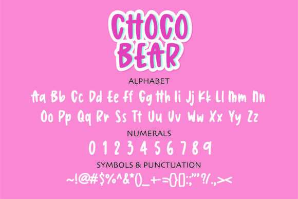 Choco Bear Font Poster 2