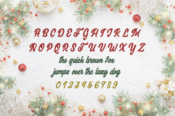 Christmas Cat Font Poster 2