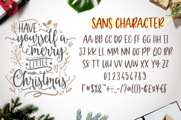 Christmas Hand-lettered Trio Font Poster 3