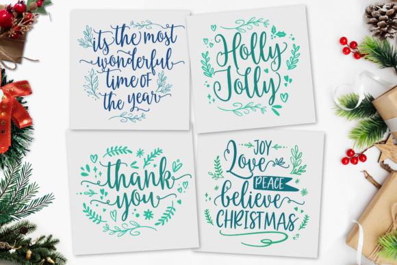 Christmas Hand-lettered Trio Font Poster 4