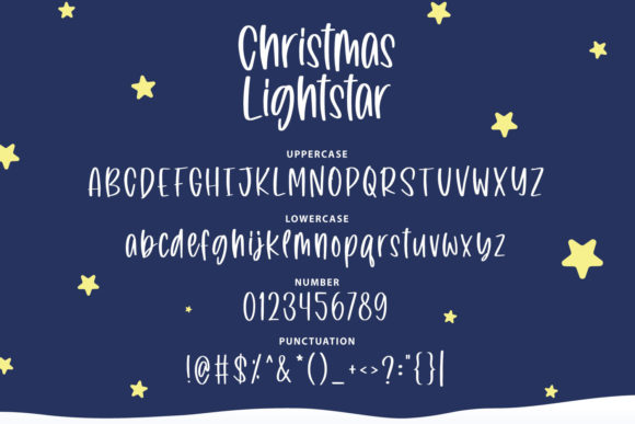 Christmas Lightstar Font Poster 3
