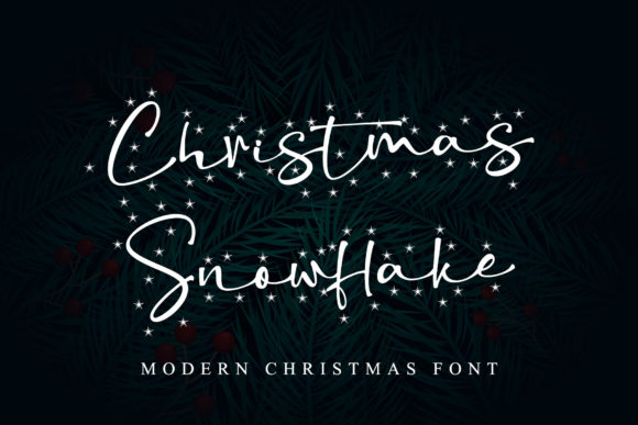 Christmas Snowflake Font Poster 1