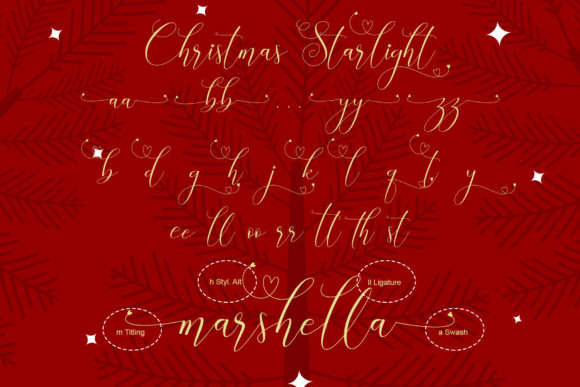 Christmas Starlight Font Poster 11